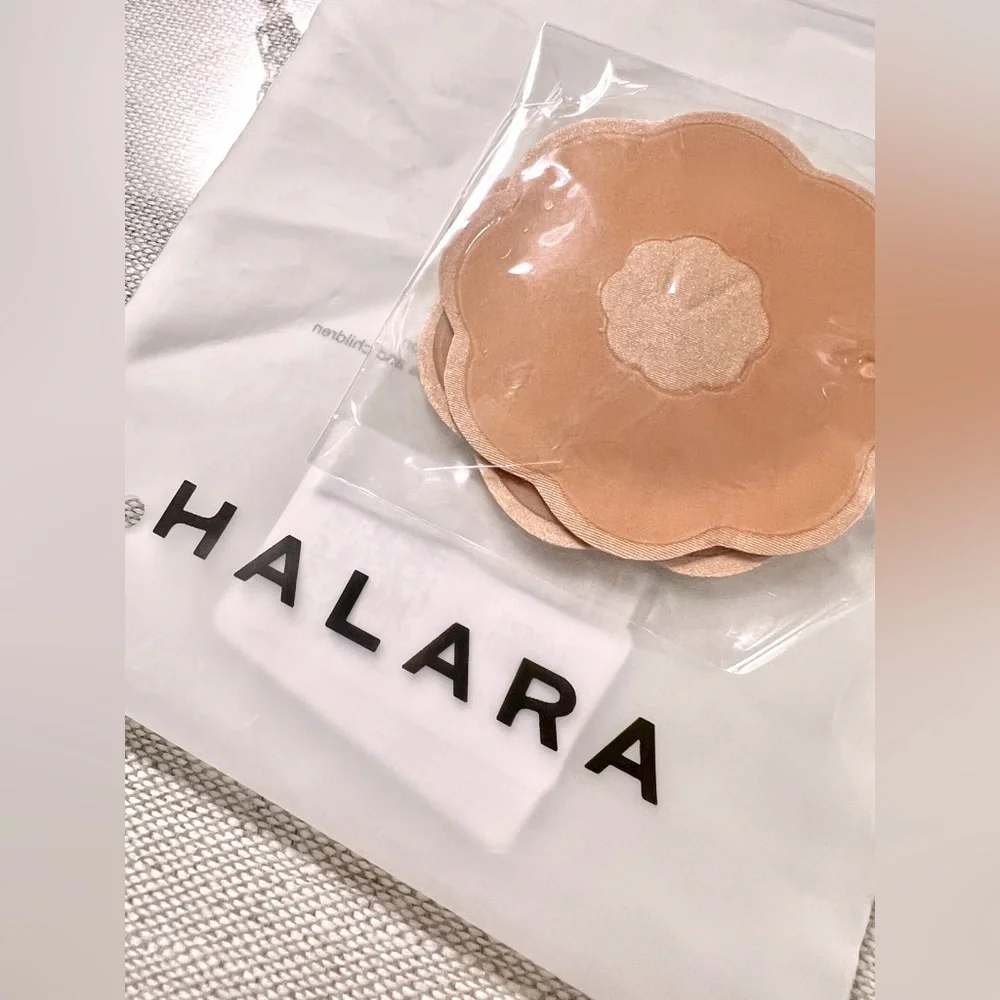 NWT Adhesive HALARA Nipple Covers Flower Pasties - Reusable, Invisible, Nude Tan - Picture 2 of 6